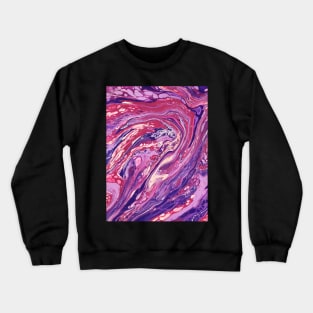 Berry Cheesecake - Abstract Acrylic Pour Painting Crewneck Sweatshirt